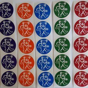 FREEBIE Grateful Dead Dancing Bear Sticker One Free With Any Item, Add To Cart
